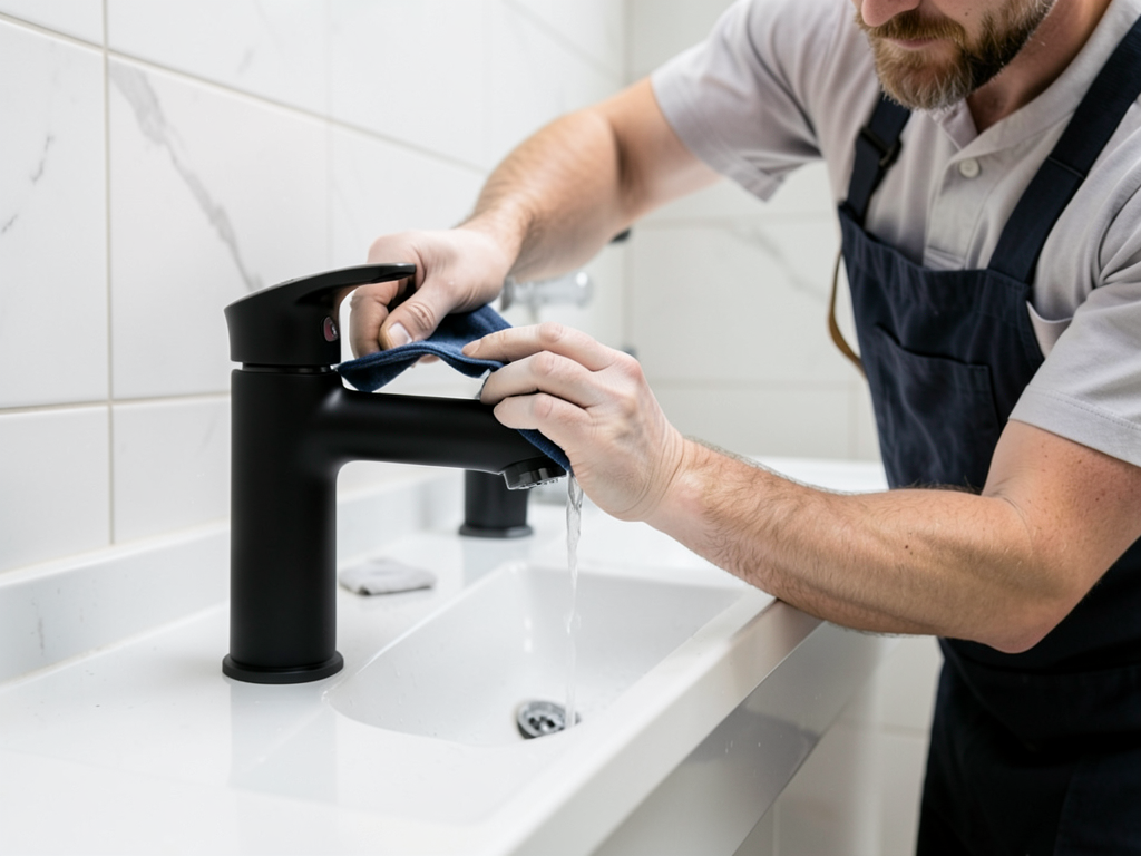 How to clean luxury matte black fixtures without d